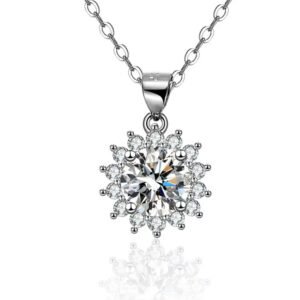 Ladies moissanite necklace