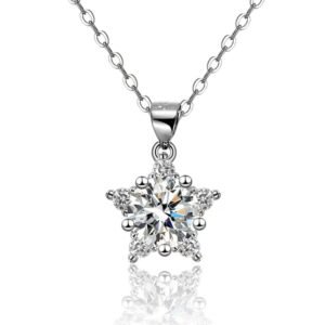 Ladies moissanite necklace
