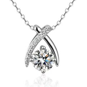 Ladies moissanite necklace