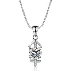 Ladies moissanite necklace