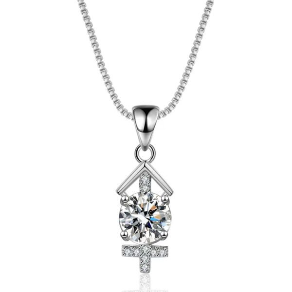 Ladies moissanite necklace